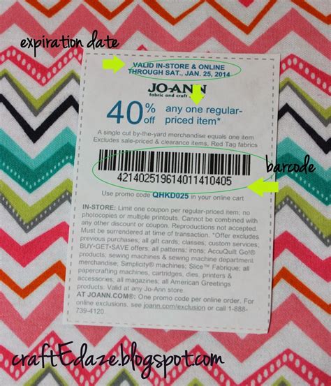 online promo code for joann fabrics